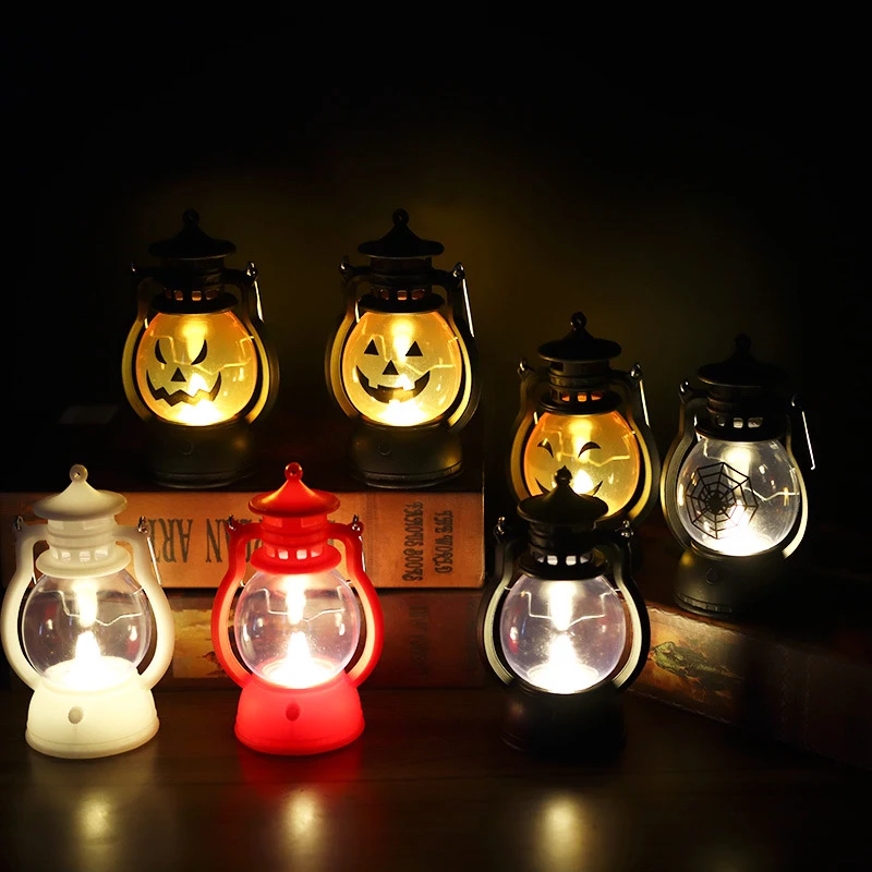Halloween Hanging Pumpkin Lantern Light Cosplay Pumpkin Lights LED Handheld Lamp for Table Camping Party Home Decor