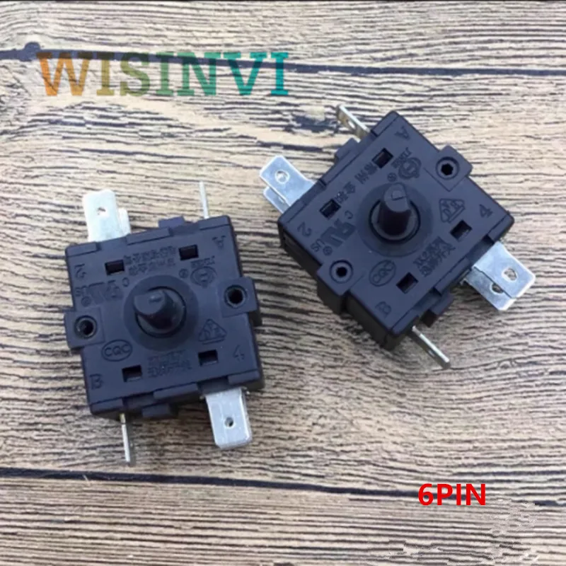 1PCS  XK2 XK234-7 25T125 series heating rotary selection switch circulating gear 6pin 4gear＆ 5pin 4gear 15A250V 26A125V