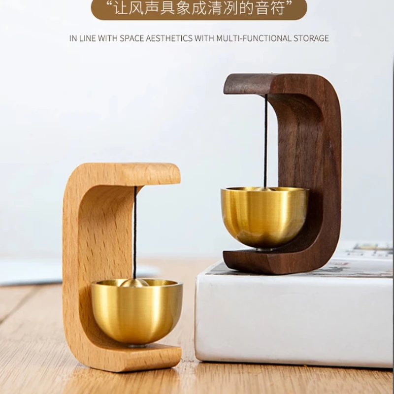 

Household dopamine doorbell wooden wind chime suction door entry reminder pendant