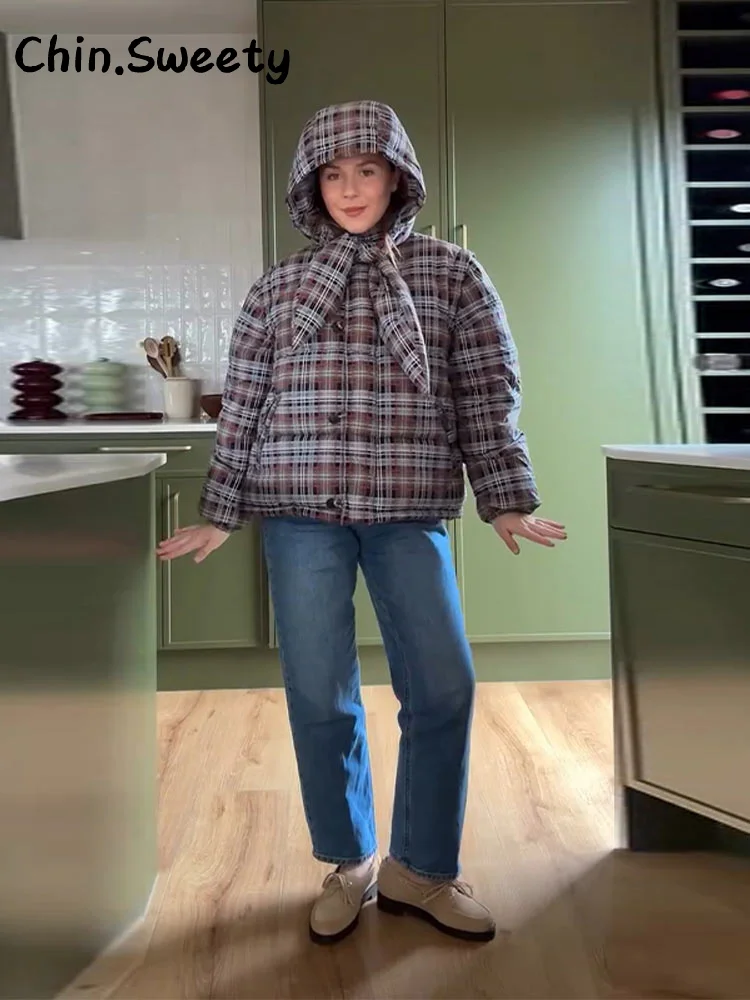 

Теплые женские двусторонние хлопковые стеганые пальто с капюшоном, воротник-стойка, съемное пальто с длинными рукавами, осень-зима 2022, женская верхняя одежда, новинка