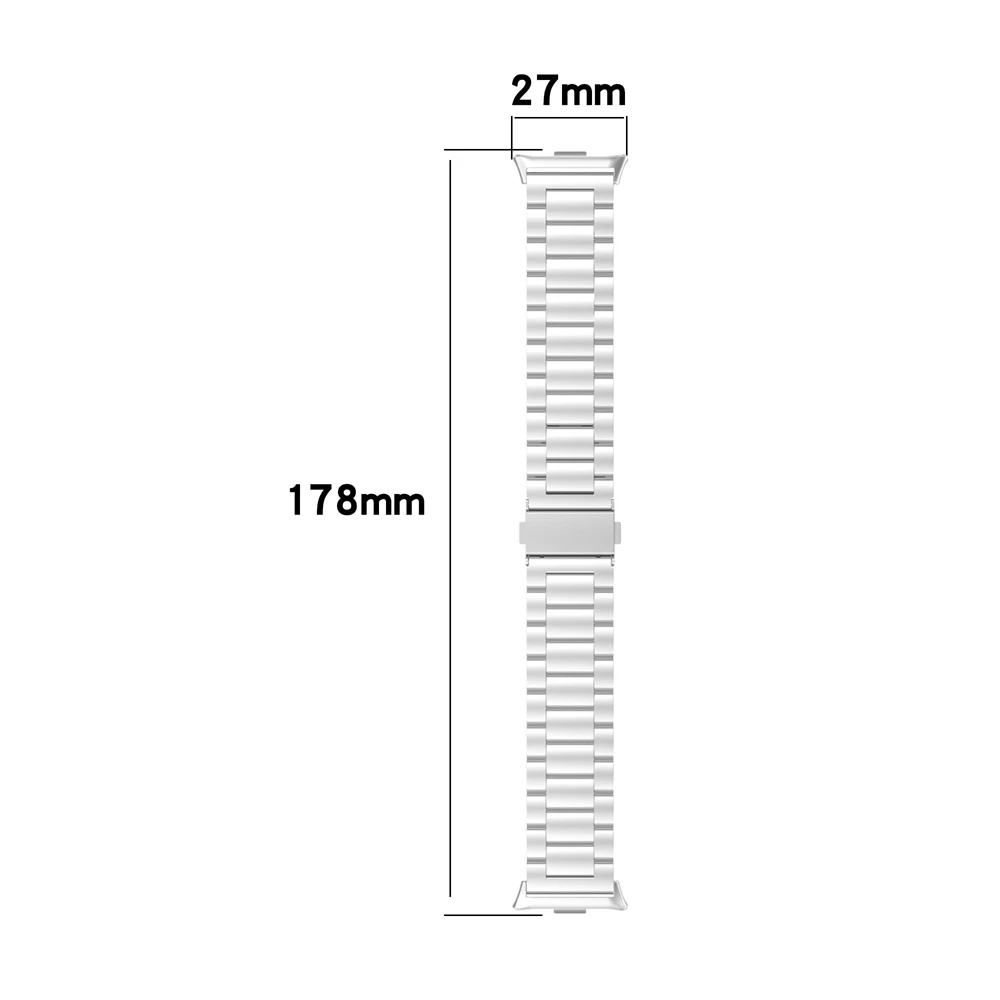 3 Perlen Edelstahl Metall armband für Redmi Uhr 4 Uhren armband Armband für Xiaomi Mi Band 8 Pro