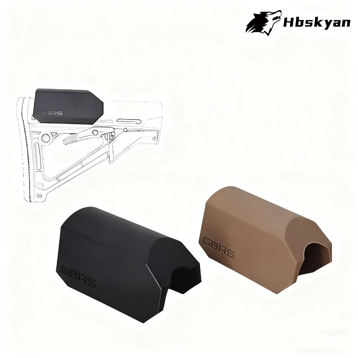 Reposamanos táctico GBR estilo CTR, elevador de almohadilla de nailon de separación rápida con absorción de impactos para rifles AR15 M4 CQB | Misión-Leer