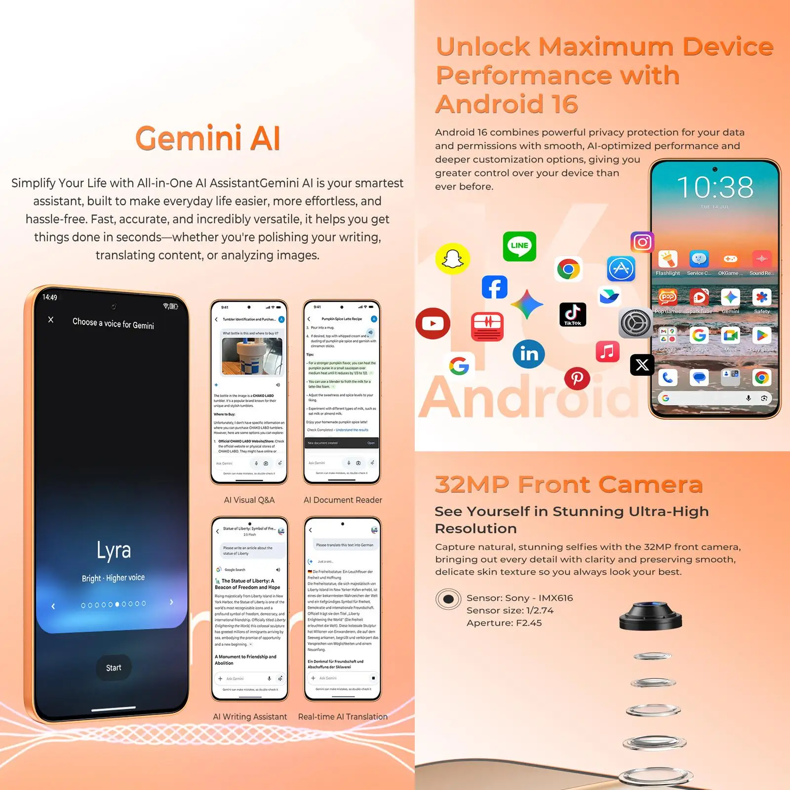 Oukitel P2 Plus Smartphone 12GB+256GB 6.7'' Android 16 50MP Camera 5000mAh 45W Dimensity 7100 NFC 5G Cellphone