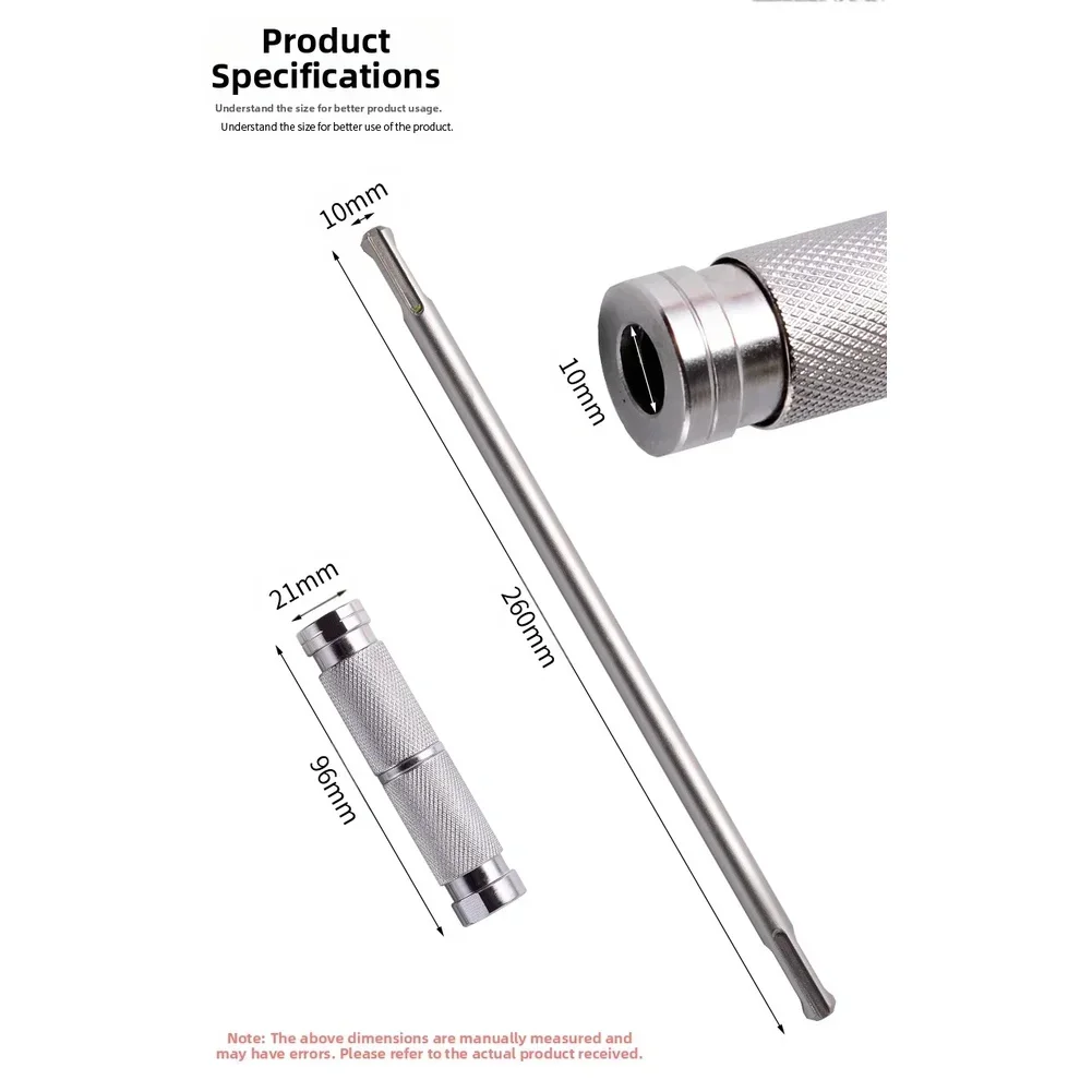 1pc Double-Headed Round Shank Extension Rod For SDS PLUS Extension Rod Quick Release Adapter For Rotary Hammer Drill Power Tool