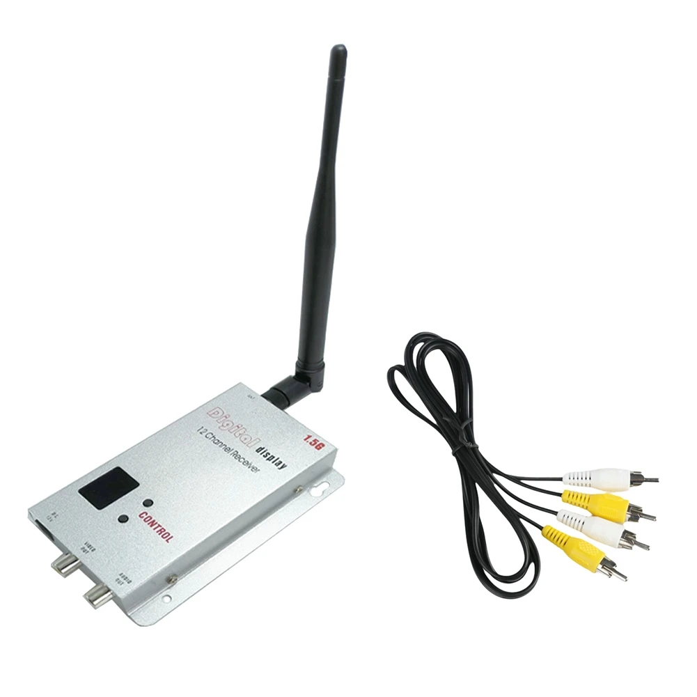 Supernew  1.5G 1.5W FPV VRX 1500mW 12CH Audio Video Receiver for FPV Long Range Drone Airplane