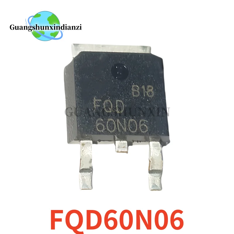 

10-20 шт. новый FQD60N06 60N06 TO-252 60A 60 В N-канальный МОП-транзистор лучшее качество на складе