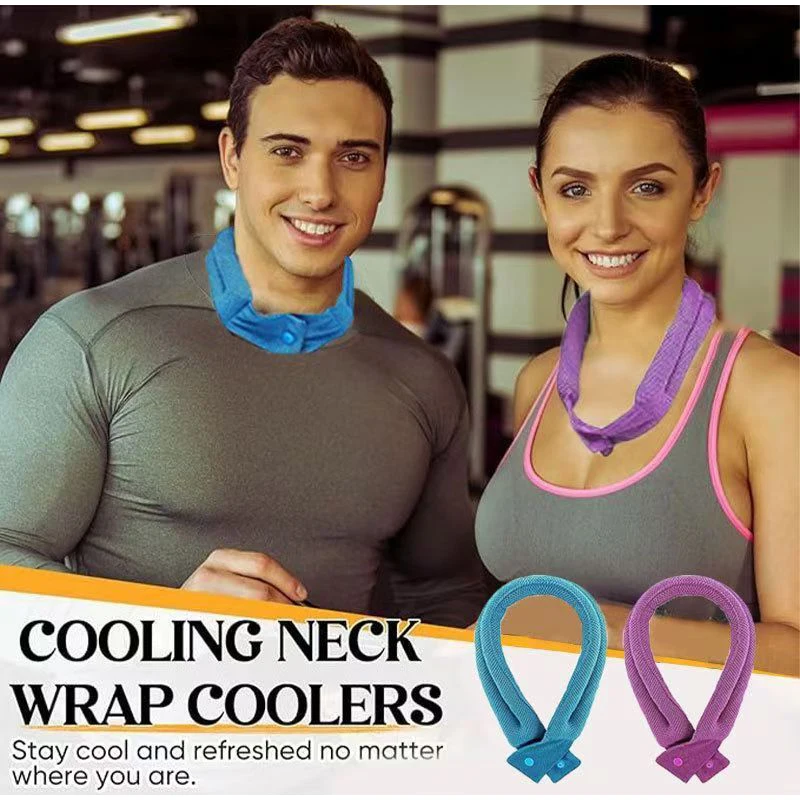 Neck Cooling Neck Scarf Summer Anti-heatstroke Scarf Built In Cooling Beads Long Lasting Cooling Outdoor Sports Cooling Scarf