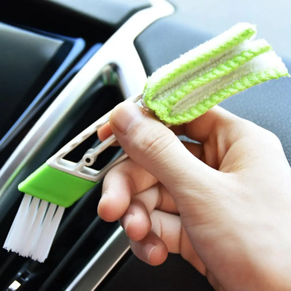 1 Pcs Car Air Conditioner Vent Brush Microfibre Car Grille Cleaner Brush Auto Accessories Dust Brush For Instrument Panel