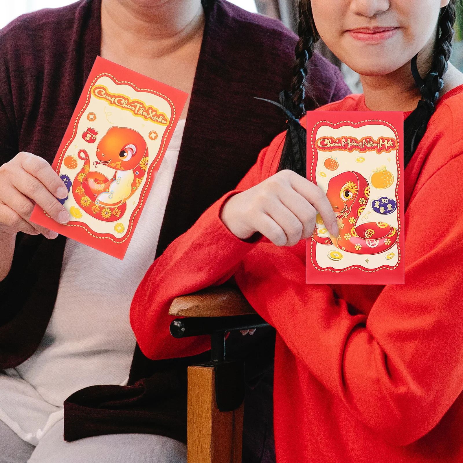 

30Pcs Red Packet 2025 Snake Year Lunar New Year Money Envelopes Lucky Hong Bao for Wedding Celebration Wine Red Envelopes