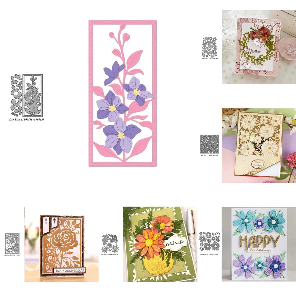 Blumen blätter Metalls chneid stempel DIY Scrap booking Fotoalbum dekorative Prägung Papier karte Craft stemplate stirbt
