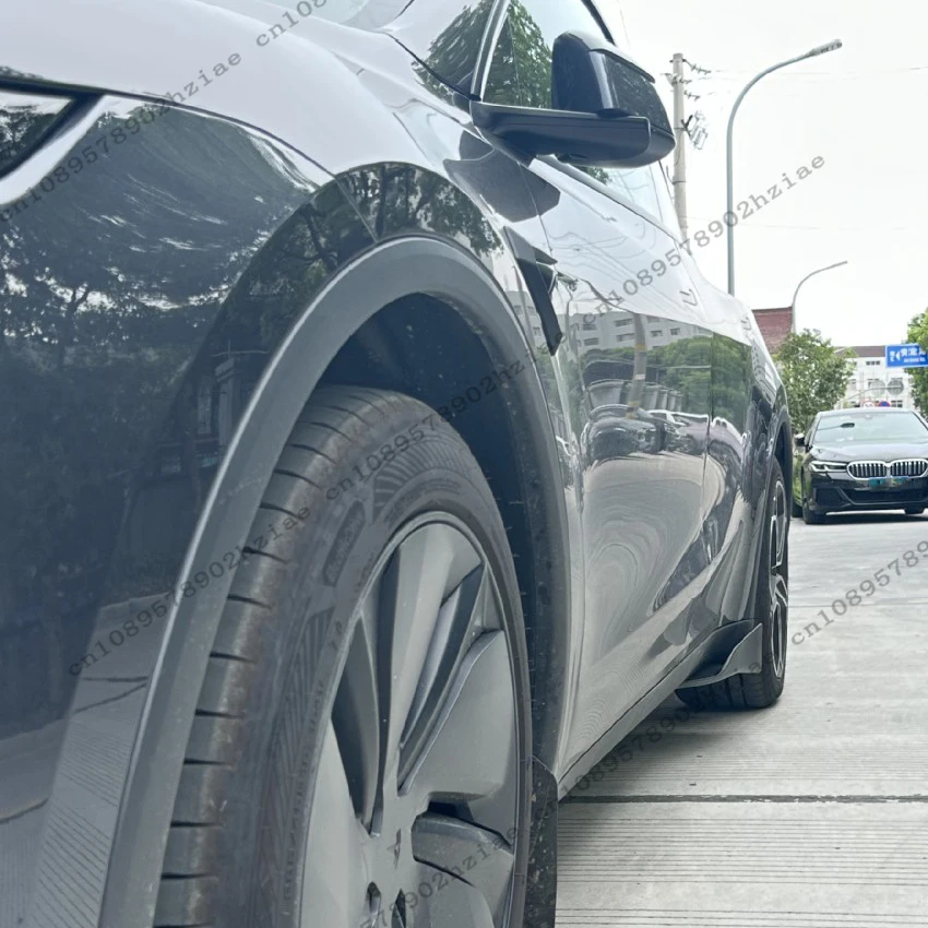 2 قطعة المصد الجانبي المفسد الجانب تنورة ل تسلا نموذج Y Juniper 2025 + عالية الجودة ABS لمعان الأسود الخائن الناشر الجسم أطقم