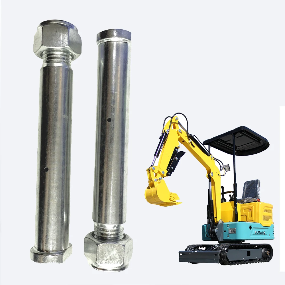 새로운 미니 굴삭기 어태치먼트 핀 0.98인치/25mm, 백호 어태치먼트용으로 교체 가능, 윤활용 오일 구멍 포함