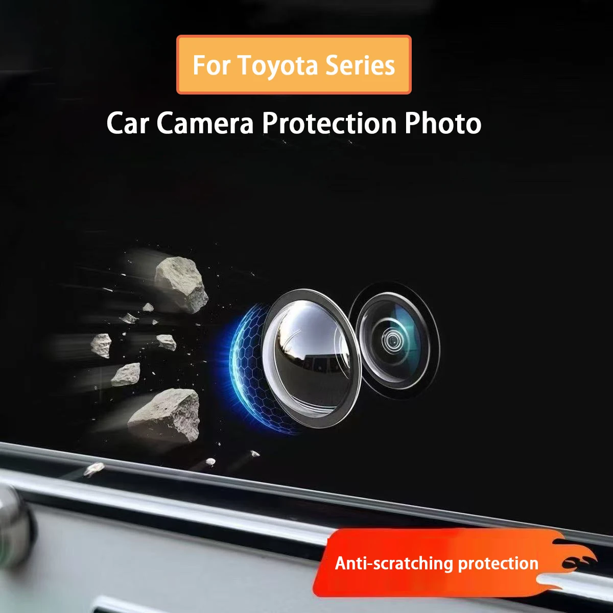 For Toyota Corolla Izoa Camry Levin CHR Rav4 Land Cruiser Car Camera Lens Protective Cover 360 View Scratch-resistant Cover