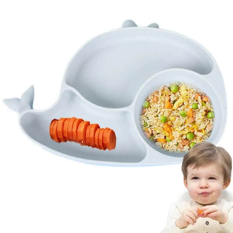 

Toddler Dishwasher Safe Plates Non-Slip Feeding Plate Dish For Baby Boys Cartoon Whale Feeder Plate For Baby Boys Kids Baby