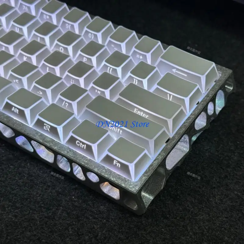 F3KE PBT Fold Keycaps With Dye Sublimation Printing Through Effect 97Key