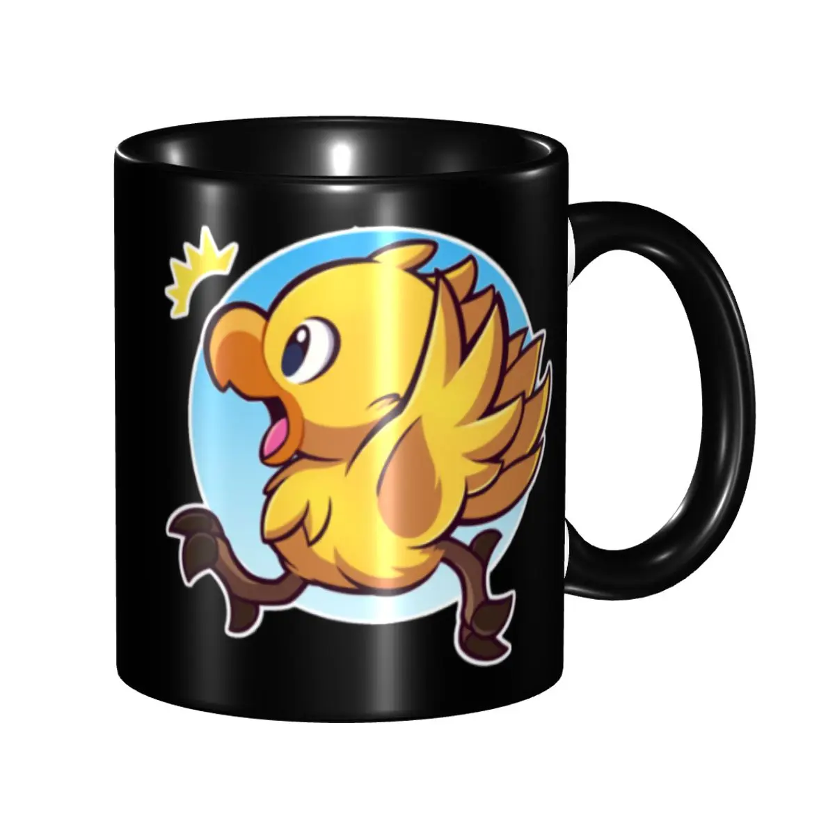 Customized Final Fantasy Chocobo Yellow Bird Coffee Mug DIY Video Game Ceramic Milk Tea Cup