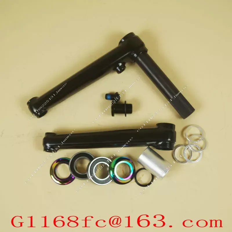 BMX Crank 165mm48 Keys 22MM Action, Right Drive, Aluminum Alloy Dust Cover, Black