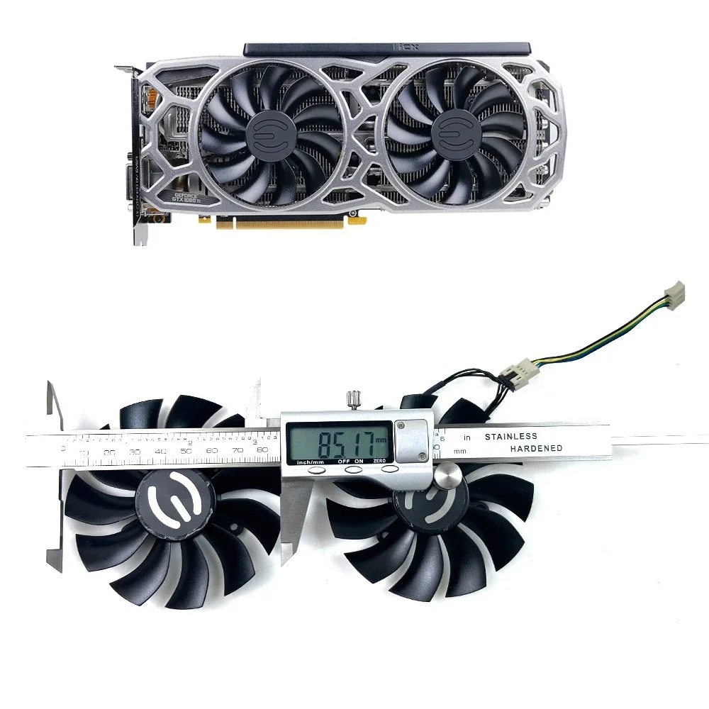 NEW Cooling Fan 85MM 4PIN PLA09215B12H for EVGA GTX1080 1070 1060 FAN GPU GTX 1080 TI ICX VIDEO CARD FANS