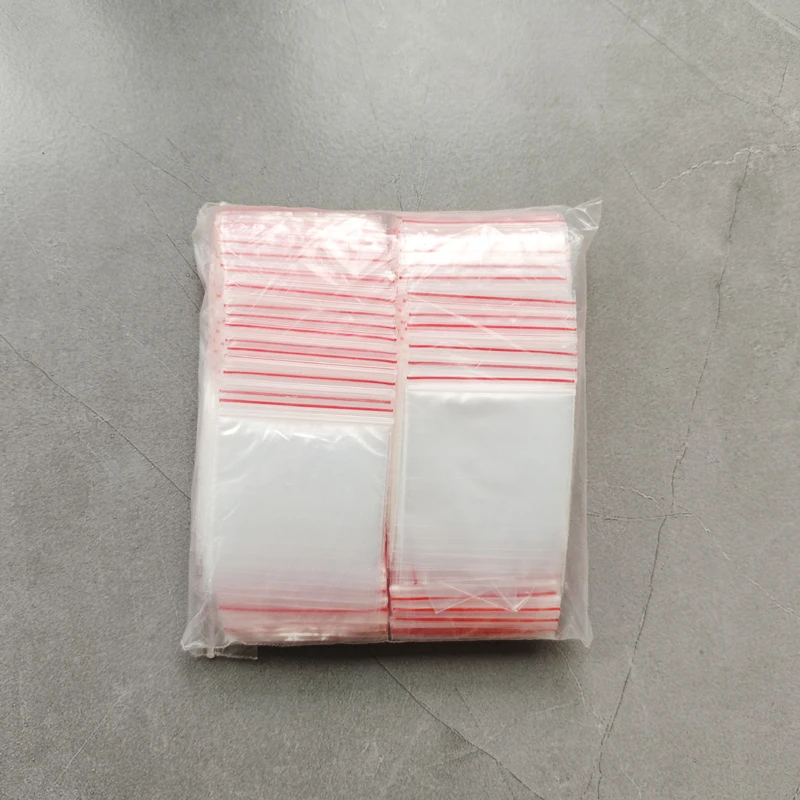 500pcs Mini Clear Plastic Gift Pouches Jewelry Storage Bags Ziplock Zip Zipped Lock Reclosable Poly for Small Packaging Items