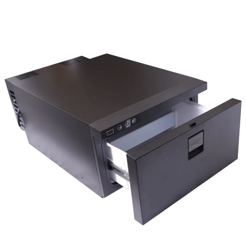 Car mounted pull-out refrigerator can be hidden in a truck refrigerator, and a drawer type refrigerator with a capacity of 30L