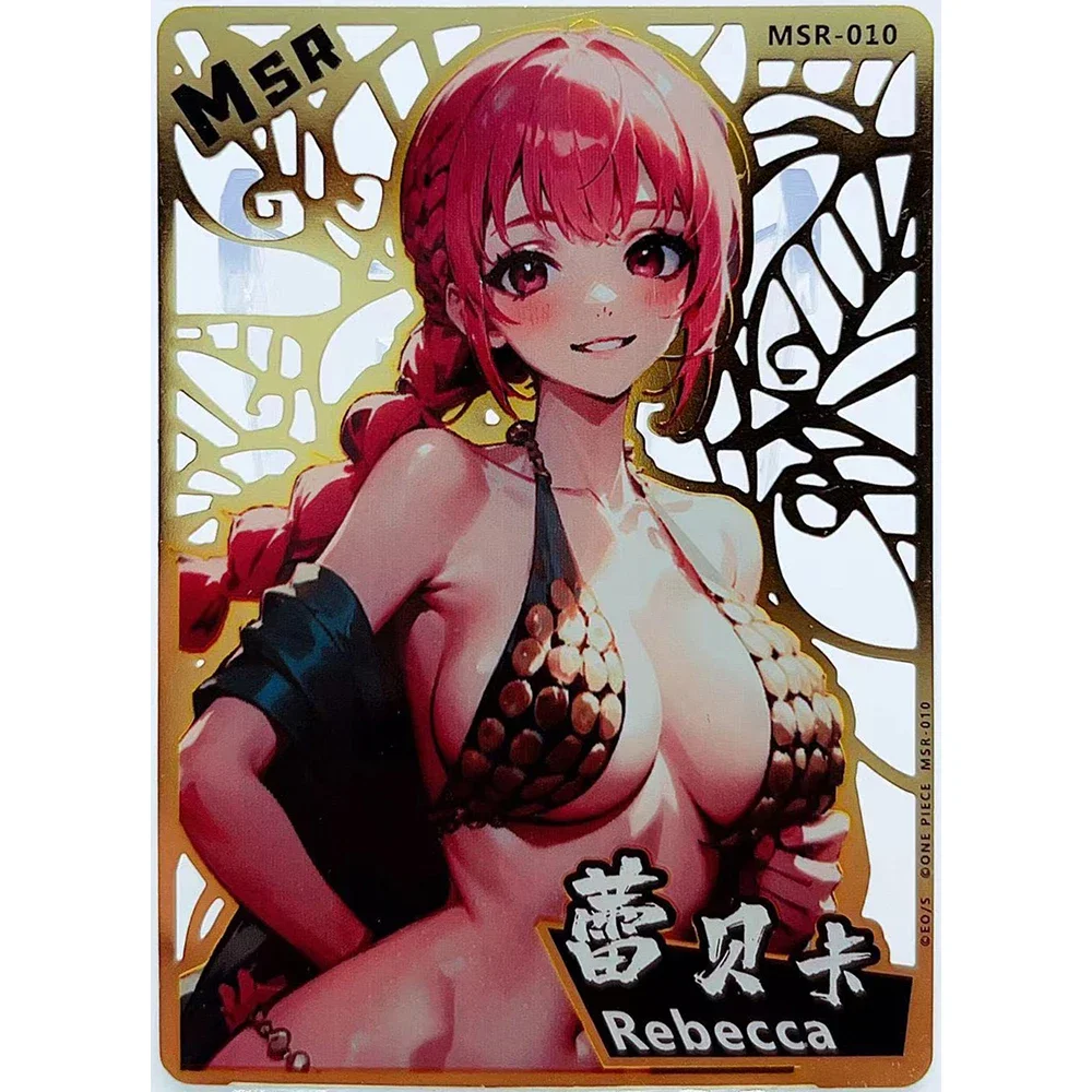 10PC/Set Anime Goddess Story DIY ACG Sexy Metal Card Boy Game Toys Christmas Birthday Gifts Nami Rebecca Ulti Yamato Perona