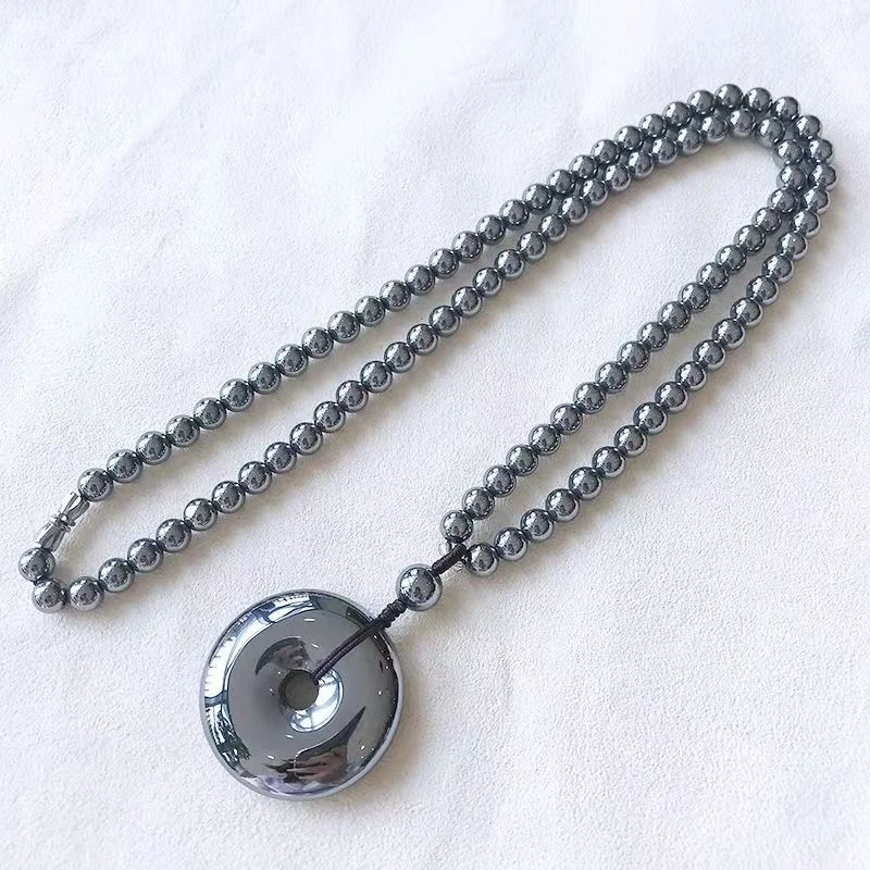 

Natural Terahertz Magnetic Pendant, Classic Fashion Men's and Women's Necklaces, Hand Jewelry.