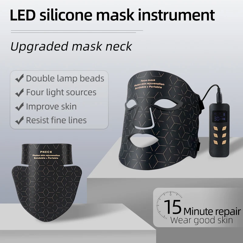 LED Foton Schoonheid Infrarood Masker Instrument USB Elektronische Masker Verjonging Verlicht Fijne Lijntjes Fleuren Huidskleur Reparatie Huid