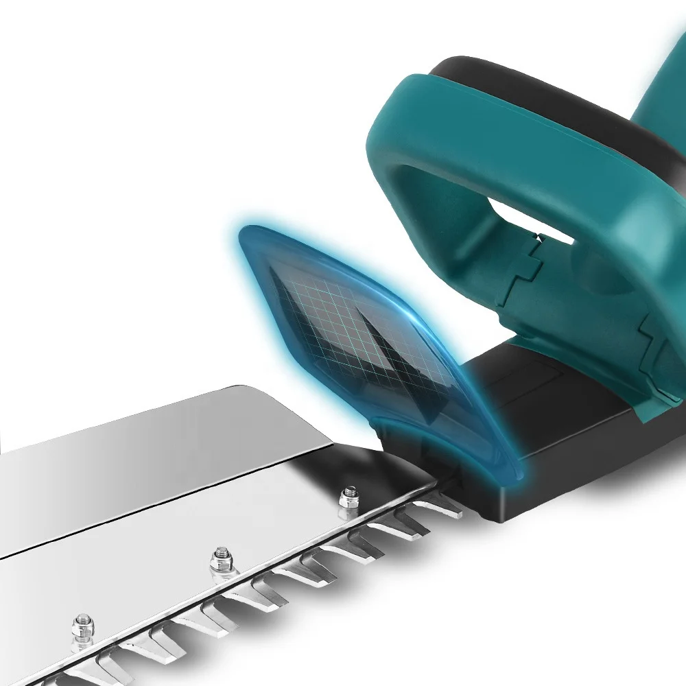 

China Industrial Grade 21V Cordless Electric Hedge Trimmer Dual Batteries SK5 High Carbon Steel Blade 500mm Length 20mm