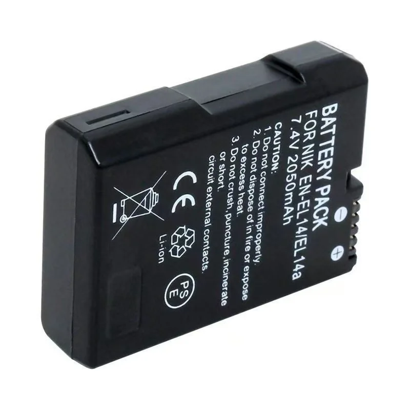 

7.4v 2050mAh EN-EL14 EN-EL14a CAMERA Battery Parts For Nikon D3100 D3300 D5100 D5500 P7100 P7700