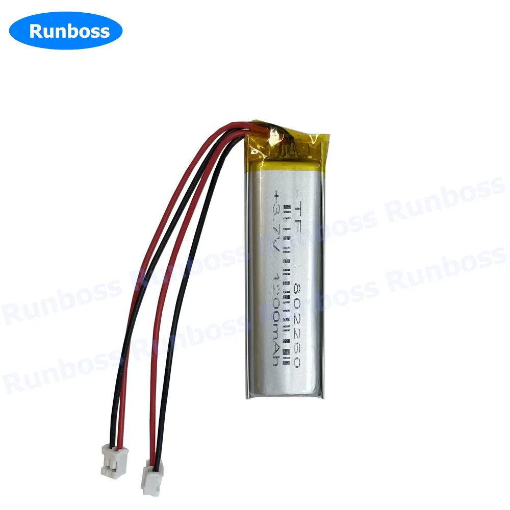 3.7V 1200mAh Lithium Polymer LiPo Battery 802260 1.25mm 2pin 2 plugs For Mp3 GPS PSP DVD Mobile Video Game PAD E-books Tablet PC