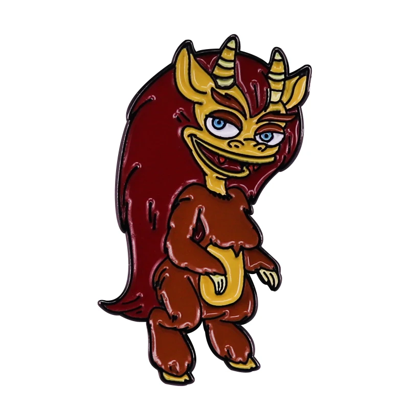 Big Mouth Hormone Monstress Enamel Pin Helps Girls Go Through Puberty Connie Brooch Metal Badge Jewelry Accessary