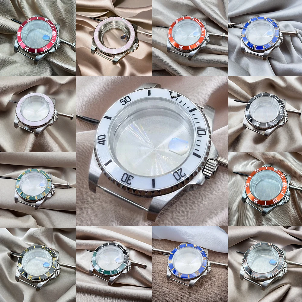 

NH34 NH35 NH36 NH38 NH39 NH70 Movement 40mm GMT SUB Case Bezel Sapphire Ceramic 28.5mm Dial Gold Watch