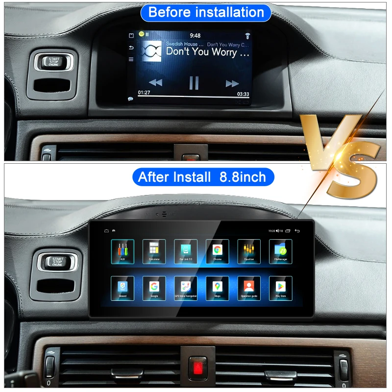 For VolVo S80 V70 XC70 2012-2015 8.8-inch Android Car Radio, Multimedia Video Player, GPS Navigation, Stereo, Carplay Wireless