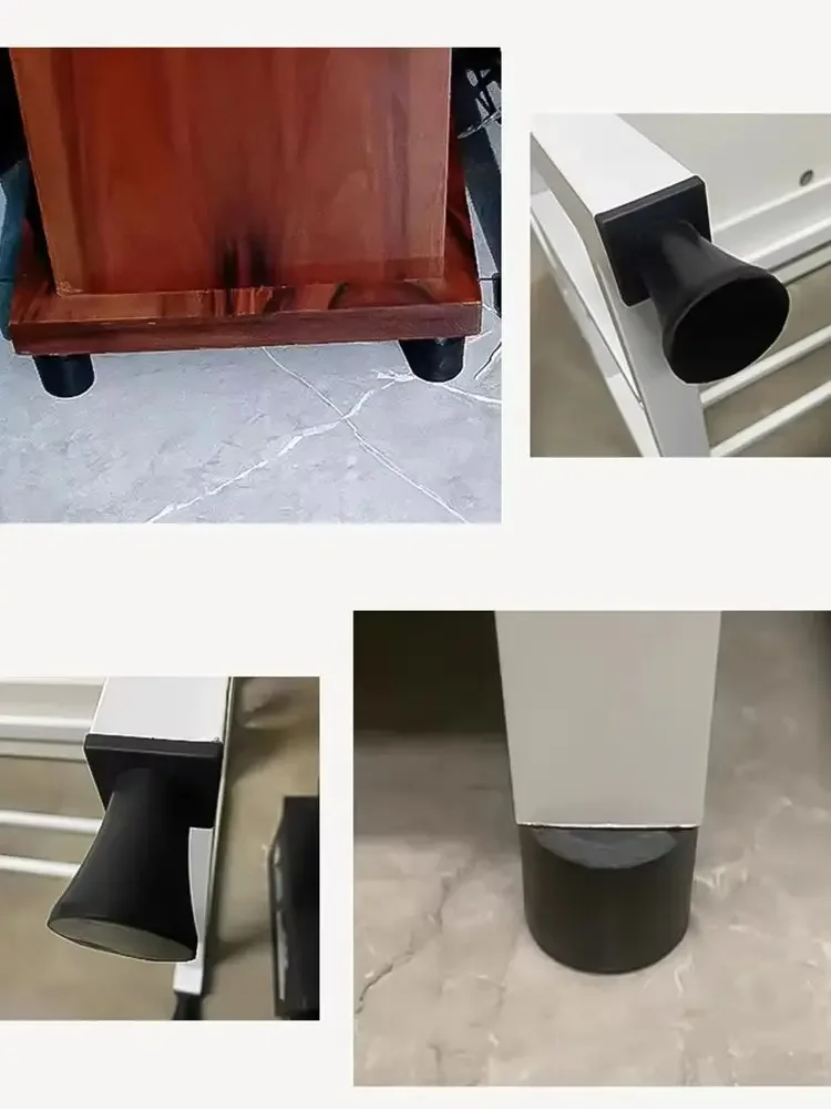 Coussinet de pieds réglable en caoutchouc M6 M8, avec vis, pour Table et chaise, nivellement noir, protection Anti-choc pour pieds de meubles, 4 pièces