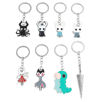 Hot Game Hollow Knight Keychain Metal Key Chains Octopus Pendant Car Bag Key Holder Cartoons Souvenirs Gift Accessories