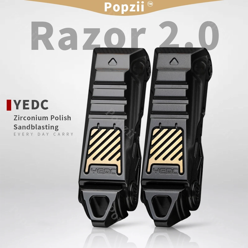YEDC RAZOR 2.0 Mechanical Magnet Fidget Slider Zirconium Adults Stress Relief Toy Cool Gadget Table Ornament Anxiety Toys