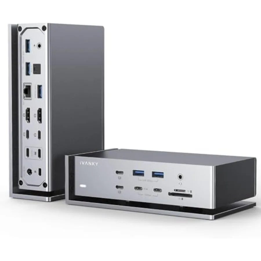 

iVANKY FusionDock Max 1 Dual Thunderbolt 4 Chips 20-in-1 Quad 6K@60Hz Monitor MacBook Docking Station with 40Gbps Data Transfer