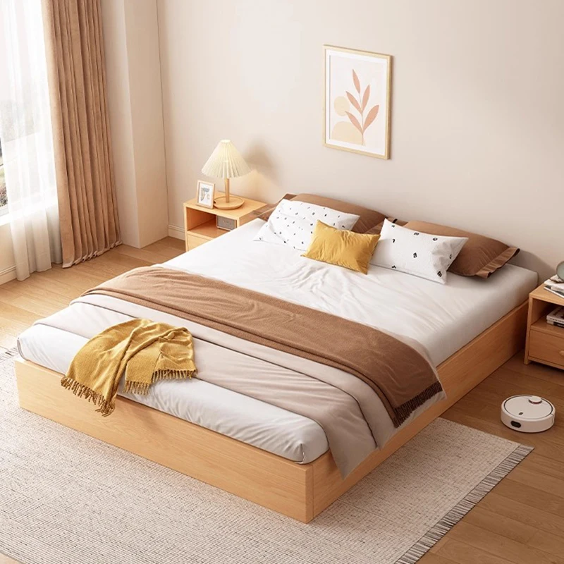 Easy Assembly Living Room Bed Frame Sturdy Slat  Bedroom Frames Eco-Friendly Bed Wood Slats Support Le Bedboard Home Furniture