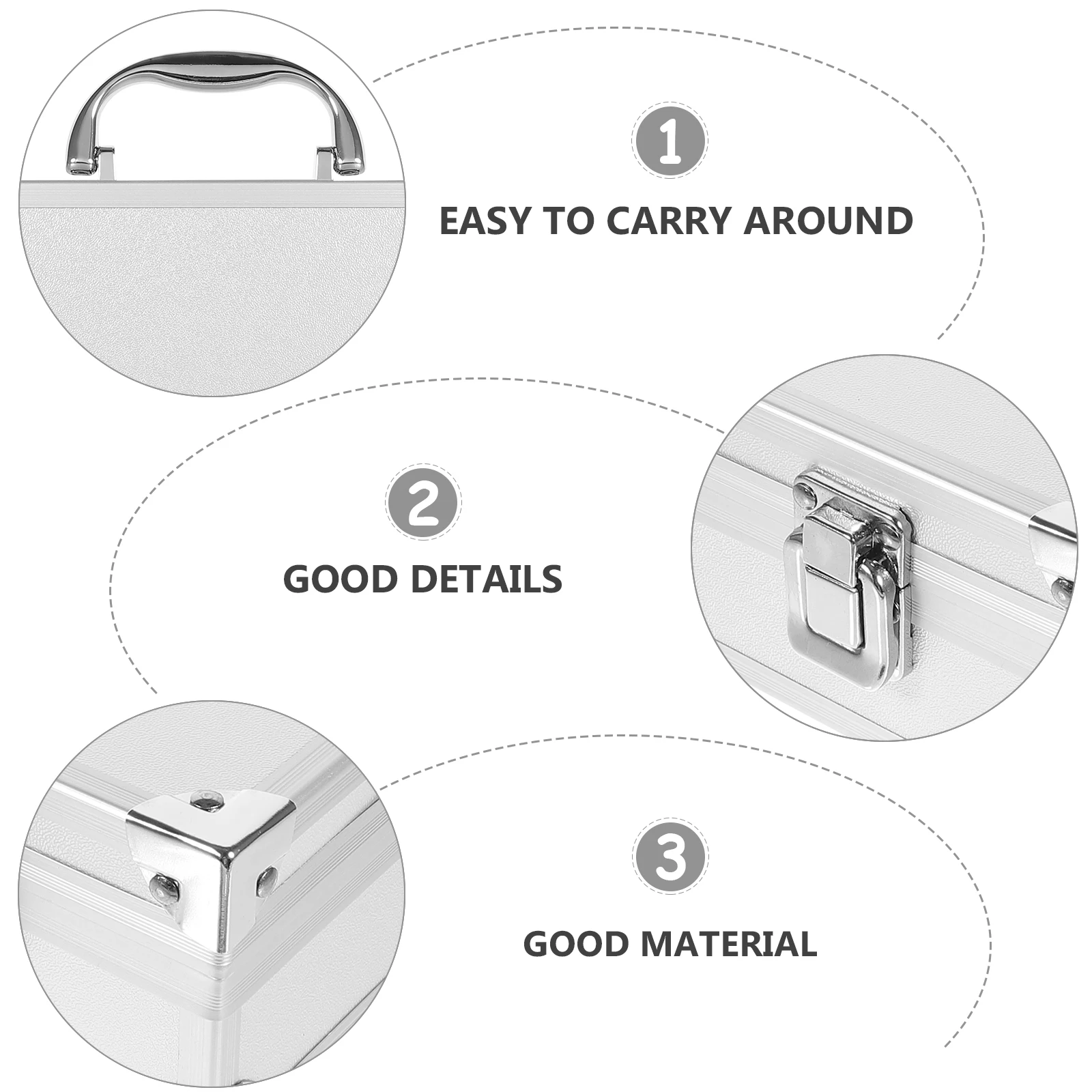 

Aluminum Alloy Toolbox White 35x19x6 5cm Portable Storage Case Organizer Abs Tools Box Medicine Container Large Capacity