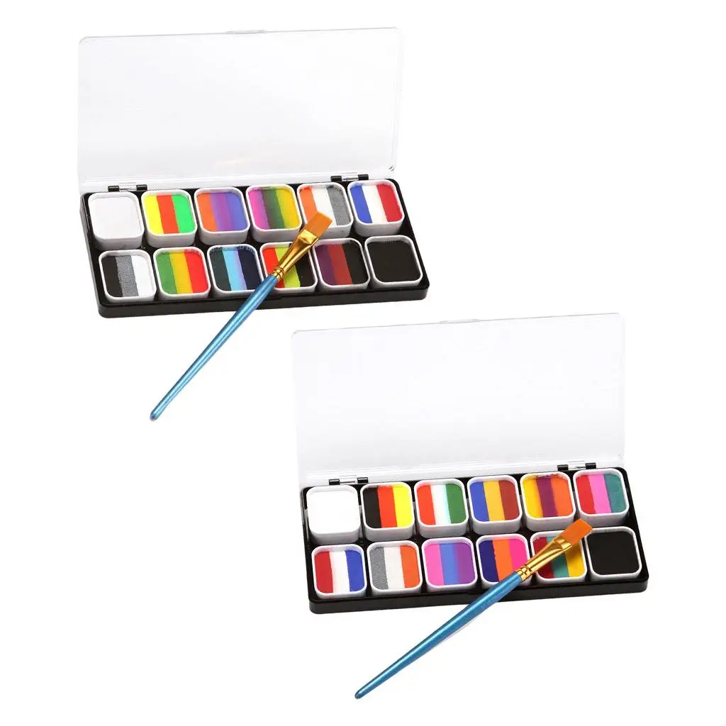 لوحة مكياج للأطفال والكبار، مجموعة مكياج للهالوين