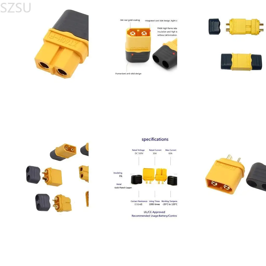 SZSU 5/10 Pair XT60H Connectors Male Female Power Quick Release Connectors Battery Motor 3D Printer Toy Vehicle Equipment
