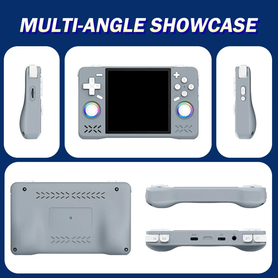 XF40H Retro Handheld Video Game Console, Linux System 4 Inch IPS Screen Mini Portable Handheld Video Player, 64GB 128G Games