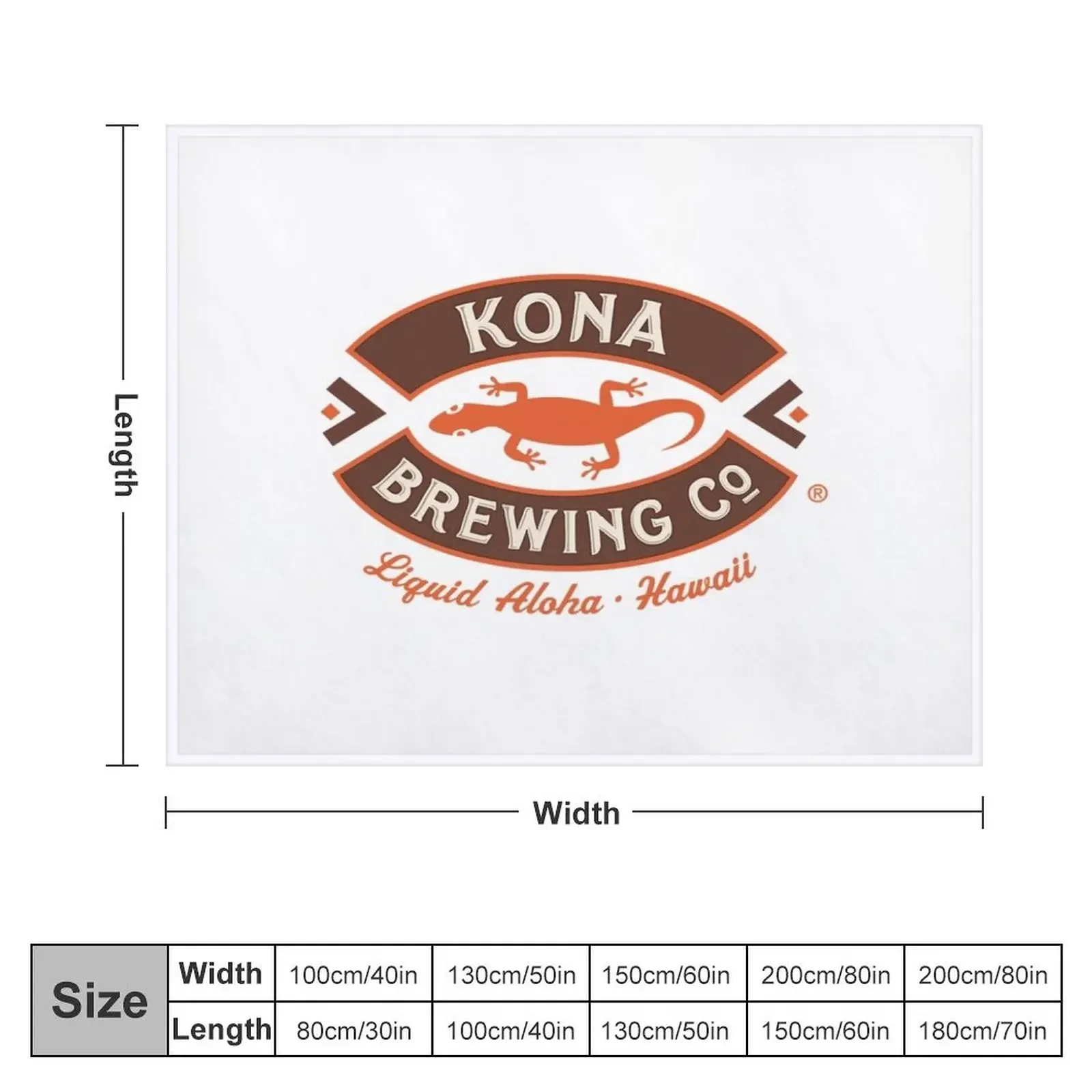 BEST SELLER - Kona Brewing Throw Blanket Beautifuls Picnic Warm Blankets