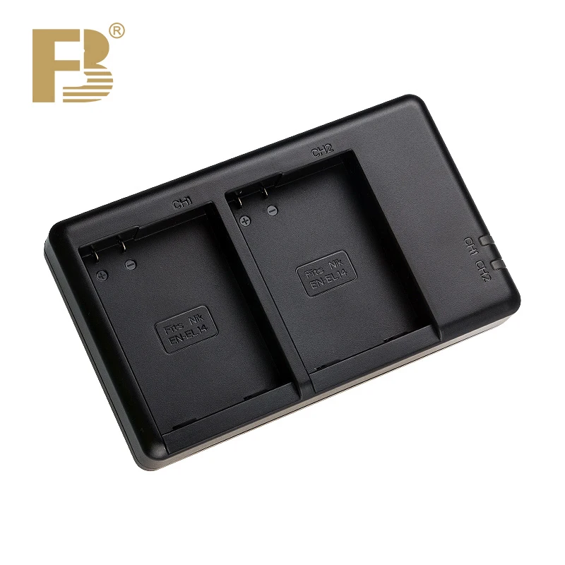 FB EN EL14 EL14a Camera Battery Dual Slot Charger for Nikon D5600 D5500 D5300 D5200 D5100 D3500 D3400 D3300 D3200 D3100 P7800