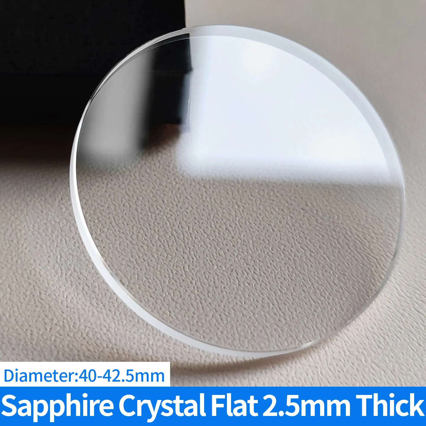 Saphirglas, flach, 2,5 mm dick, 40–42,5 mm Durchmesser, Uhren, Kristall, Reparaturwerkstatt, Werkzeuge, Zubehör, Uhrenglas-Oberflächenteile – Detail 5