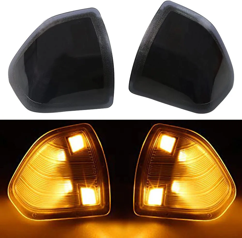 2pcs for Dodge Ram 1500 2500 2010-2018 Ram 1500 Classic 2019 2020 2021 LED Car Front Side Mirror Turn Signal Light Lamps Bulbs