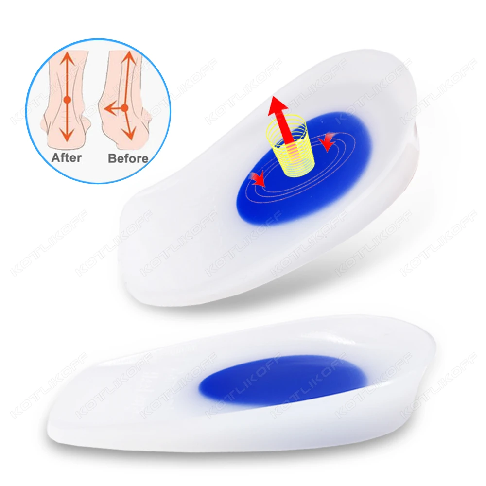 2/4 PCS Medical Silicone Gel Heel Pads Super Soft Shock-Absorption Foot Pain/Heel Spur Relief Heel Cup Inserts for Men Women