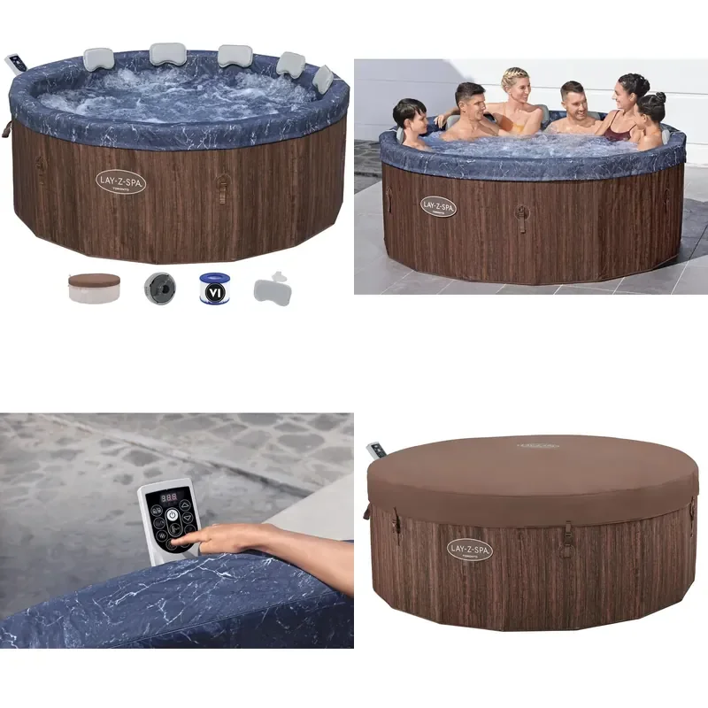 2026for Lay-Z-Spa Toronto 6001W Energy-Efficient Smart AirJet Hot Tub with App Control for 5-7 Person