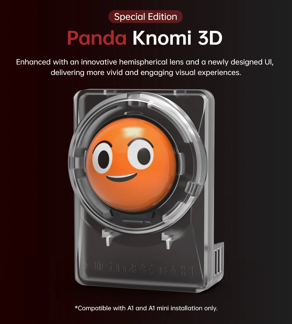 BIGTREETECH Panda Knomi 3D Display Customize UI OTA Firmware Screen for 3D Printers Bambu Lab P1 P2S X1 A1 A1 Mini Printers