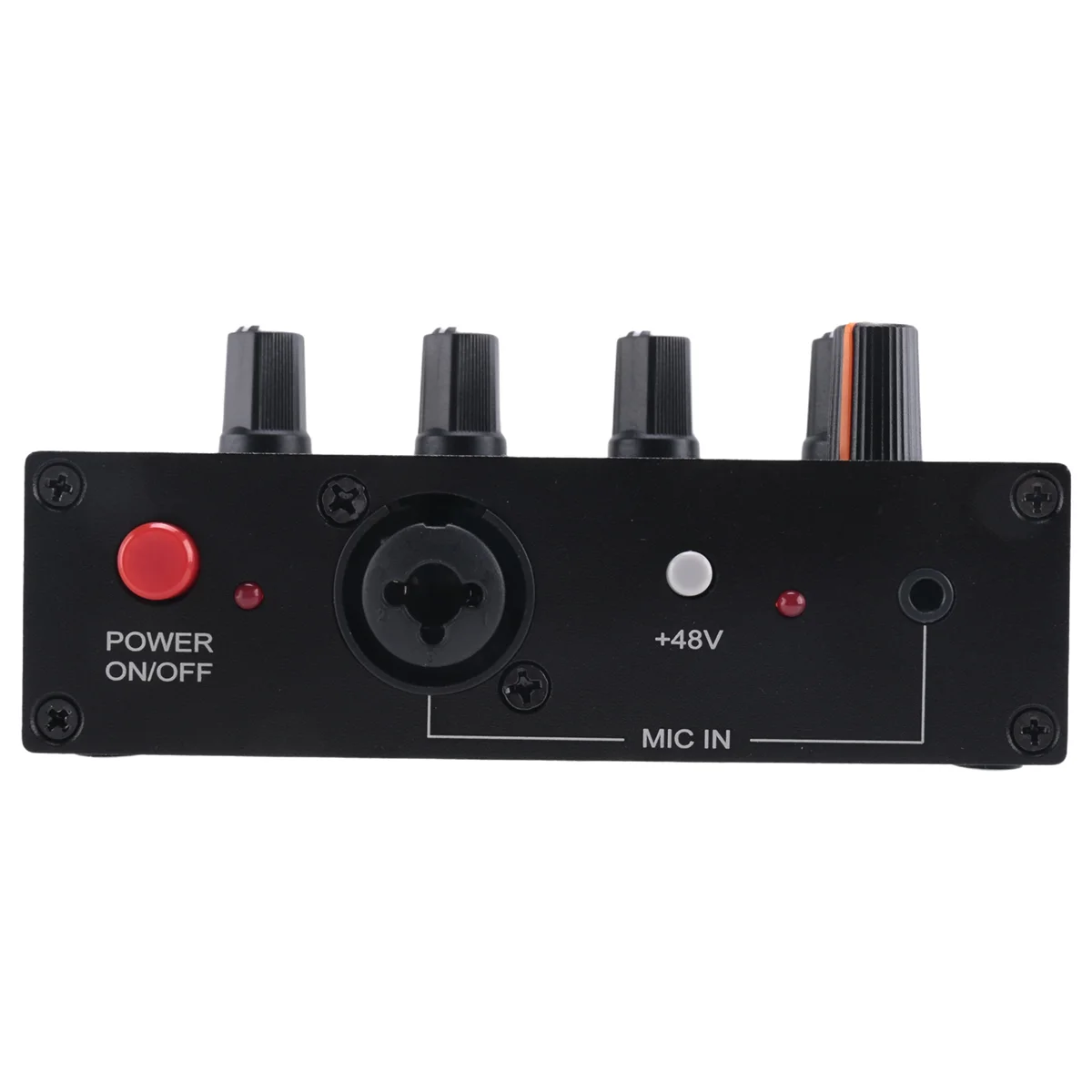 MIC-60 Ecualizador de 3 bandas Preamplificador de micrófono equilibrado Preamplificador de micrófono con cable CC y cable de 3,5 mm